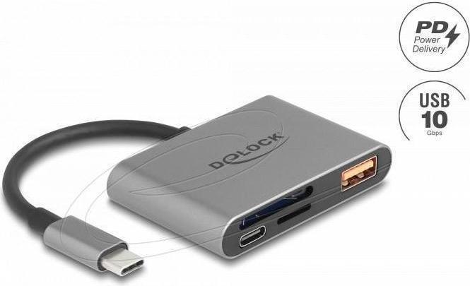 Delock USB-C Card Reader für SD und Micro SD Speicherkarten (USB)