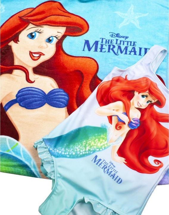 Produktbild The Little Mermaid Badeanzug und Poncho Set Mädchen (104)