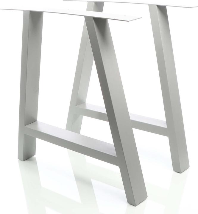 Produktbild Wiltec XPOtool Tischbeine 2x Tischgestell grau A-Form 70x72cm Industrial Tischkufen
