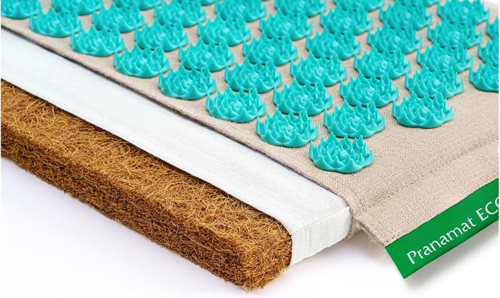Actual product image Pranamat Eco Massage Set - Mat and Cushion turquoise