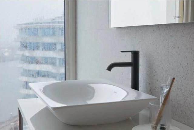 Produktbild Duravit Einhebel-Waschtischmischer C.1 L m Zugstangen-Ablaufgarnitur schwarz matt