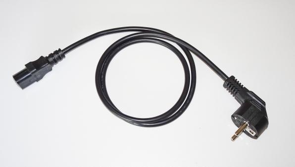 Actual product image Wantec wW cold appliance cable Schuko plug CEE7/7 socket IEC C13 1,0m (1 m, C13)