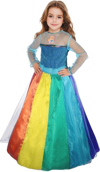 Actual product image Ciao Barbie Rainbow Costume (Long Dress and Petticoat) - 3-4 years