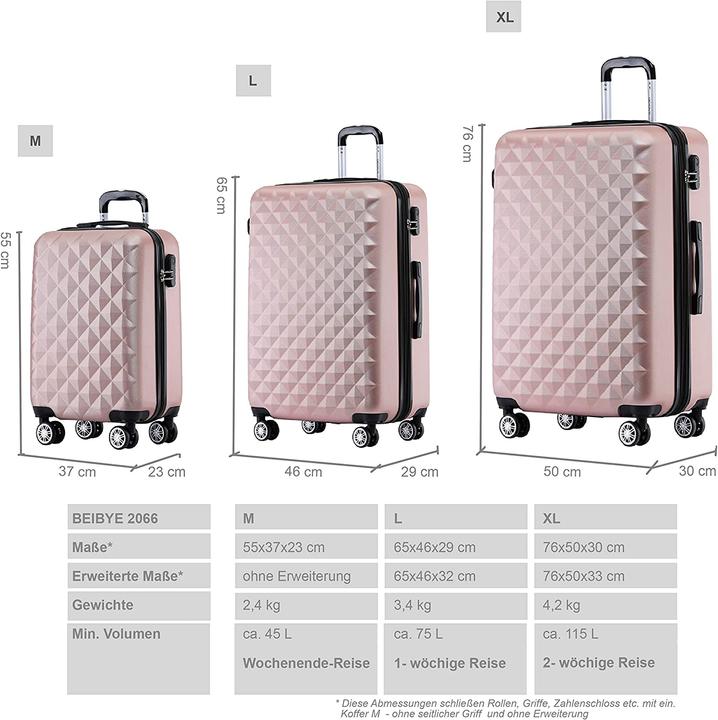 Produktbild Beibye Rosa Gold (115 l, M (50 - 90l), L (90 - 115l), XL (ab 115l))