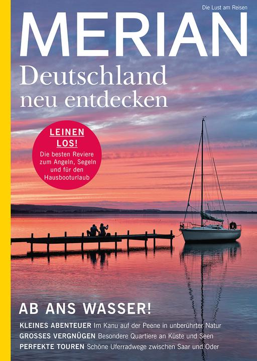 Actual product image MERIAN Magazin Deutschland neu entdecken / Ab ans Wasser 08/21 (German, 2021)