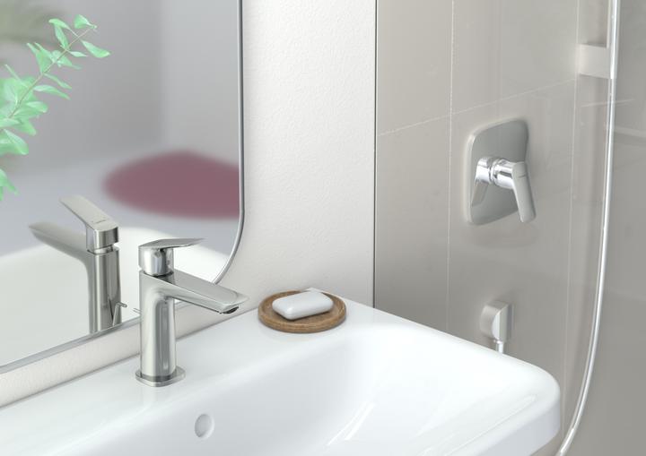 Produktbild hansgrohe Logis Einhebel-Waschtischarmatur 110 Fine mit Zugstangen-Ablaufgarnitur