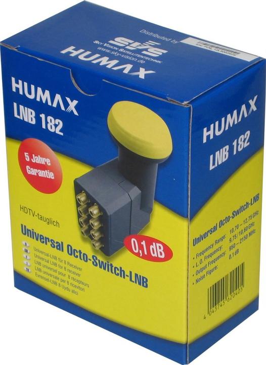 Produktbild Humax LNB 182s - F - 4 cm - 60 mm - 135 mm - 115 mm - 470 g (Octo LNB, 40mm)