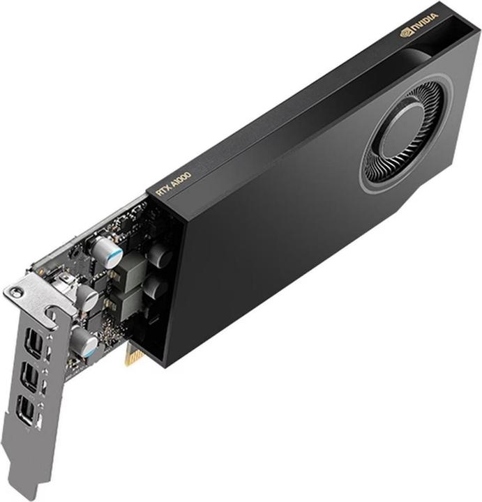 Actual product image PNY RTX A1000 graphics card, graphics category: Professional/CAD (8 GB)