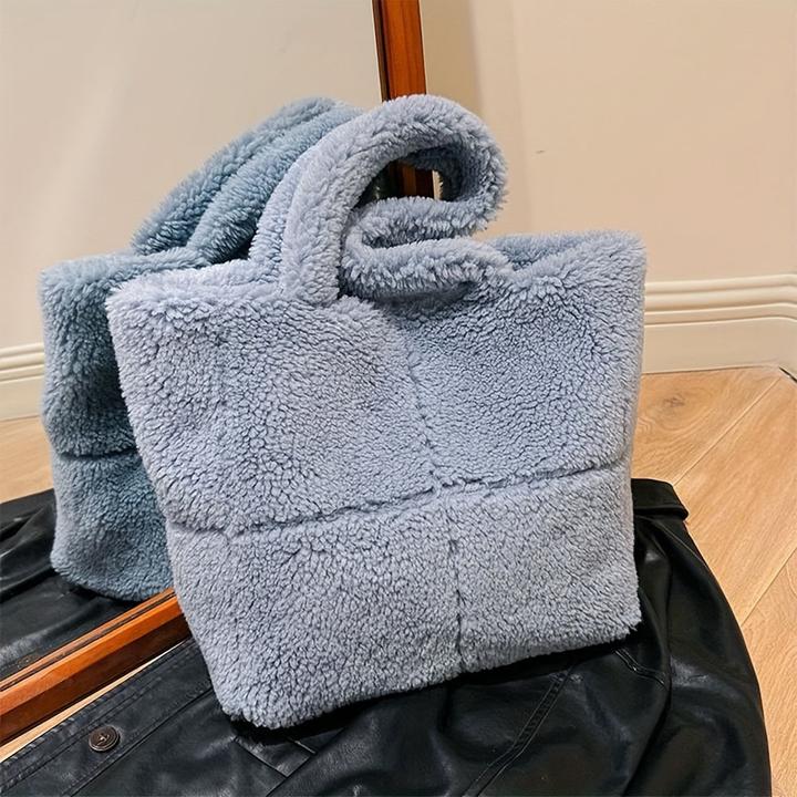 Actual product image Only-Bags.Store Chic faux fur shoulder bag - versatile and lightweight, perfect for work or leisure