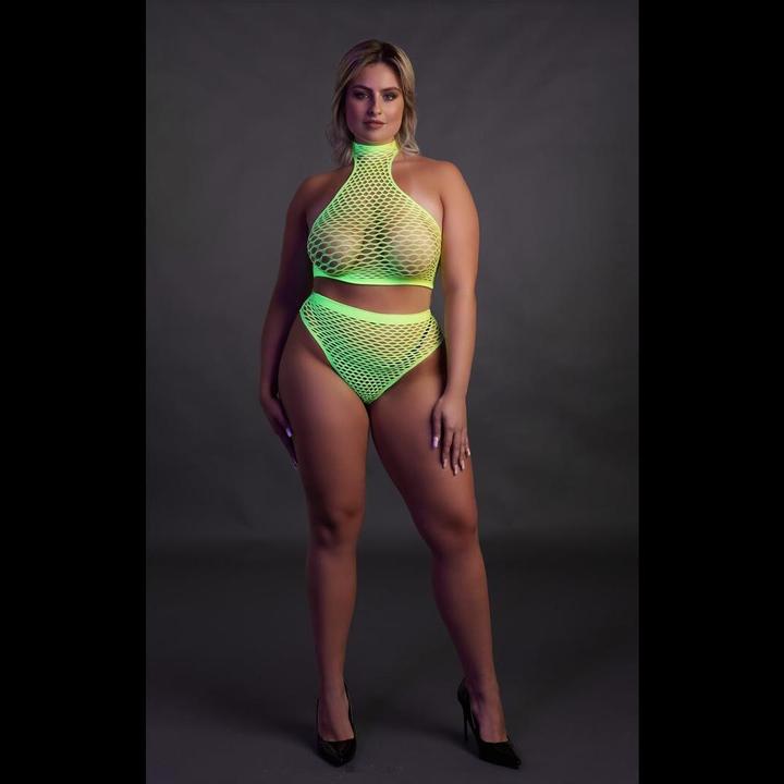 Image du produit Ouch! Turtle Neck and High Waist Slip - Green - XL/XXXXL (XL, XXL, 3XL)