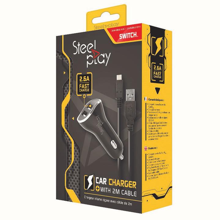 Actual product image Steelplay Nintendo Switch Car Charger X2 USB Ports