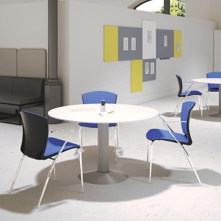 Actual product image Rocada 2 visitor chairs RD-966/3 blue fabric