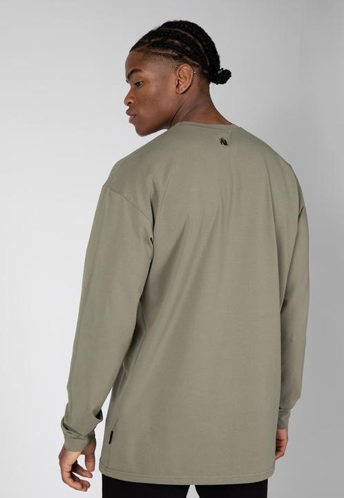 Image du produit Gorilla Wear Boise Oversized Long Sleeve Army Green (manches longues) (L)