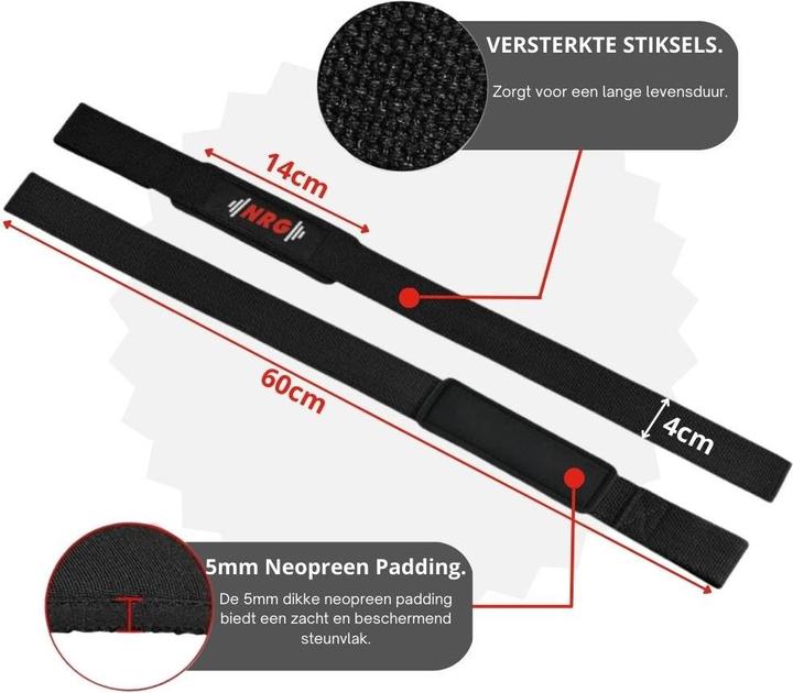 NRG Fitness Deadlift Straps Deluxe