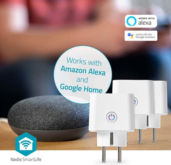 Actual product image Nedis SmartLife Smart Plug | Wi-Fi | Power Meter | 3680 W | Type F (CEE 7/7) | 0 - 55 °C | On