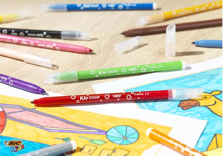 Image du produit Bic Kids Stylos à pointe en fibre Kid Couleur (Multicolore, 24 x)