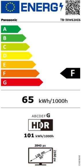Label énergétique Panasonic Led-Tv UHD (50", LCD)