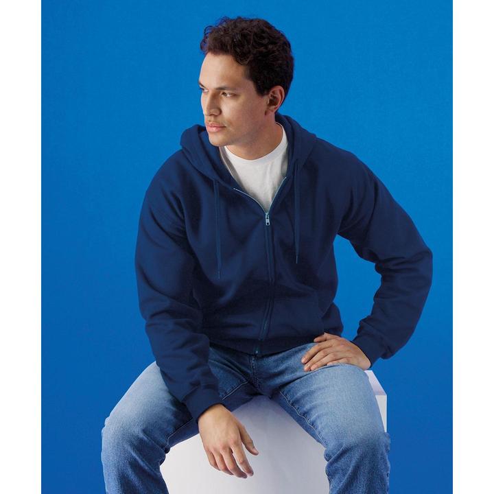 Actual product image Gildan Mens Softstyle Fleece Midweight Full Zip Hoodie (XXL)
