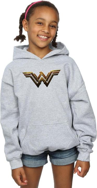 Image du produit - Sweat à capuche JUSTICE LEAGUE MOVIE WONDER WOMAN EMBLEM - Fille (140, 146)