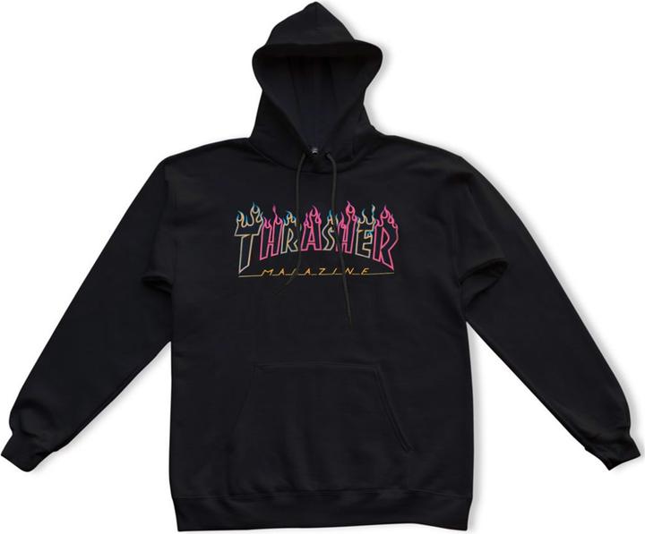 Actual product image Thrasher Double Flame Neon Logo Hood (L)
