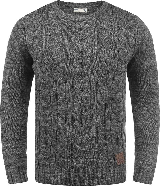 Actual product image Solid Philemon Men's Jumper Chunky Knit Pullover With Crew Neck Made Of 100% Cotton (XXL)