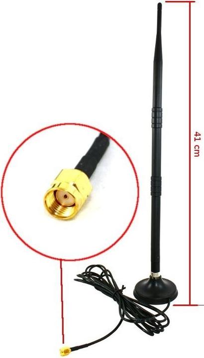 Produktbild Savio AK-05 Netzwerk-Antenne Omnidirektionale Antenne RP-SMA 12 dBi (WLAN)