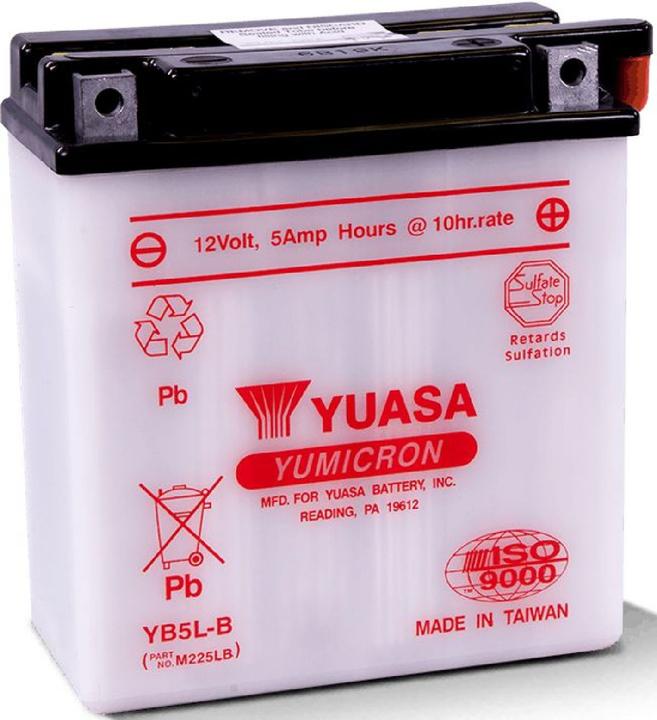 Immagine prodotto Yuasa YB5L-B Batteria per moto (DIN 50512) (12 V, 5.30 Ah, 60 A)