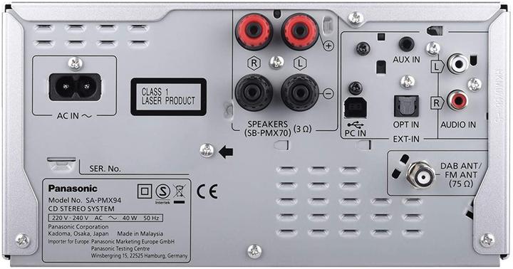 Immagine prodotto Panasonic SC-PMX94 (Lettore CD, Bluetooth, 2x 60 W)