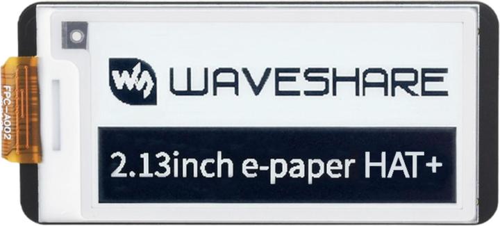 Immagine prodotto WaveShare Display E-Ink da 2,13 pollici HAT+ per Raspberry Pi