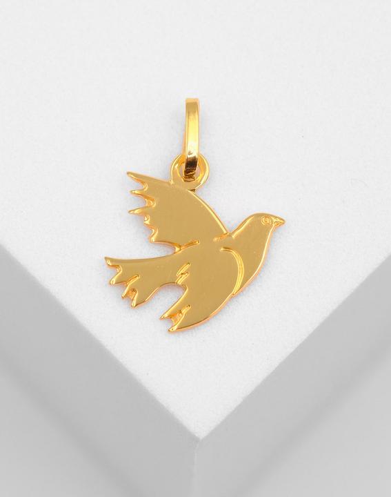 Image du produit Muau Pendentif colombe en or jaune 750, 17x12mm (Or jaune 750/18K)