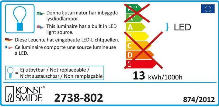 Energy Label Konstsmide Gutter eaves (21.25 m)
