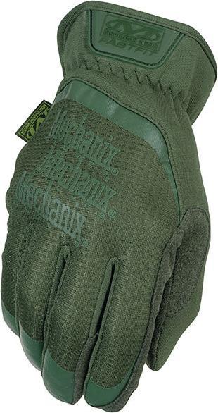 Actual product image Mechanix Wear Gloves Mechanix FastFit Olive Drab, green L size. Shirred cuff, synthetic leather, TrekDry (L)