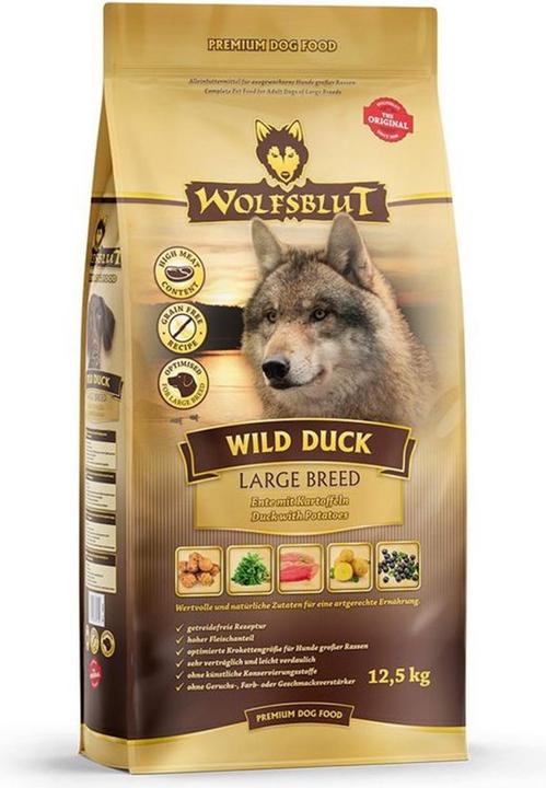 Image du produit Wolfsblut Nourriture sèche Dog Wild Duck Large Breed, 12.5 kg (Adulte, 1 pcs, 12500 g)