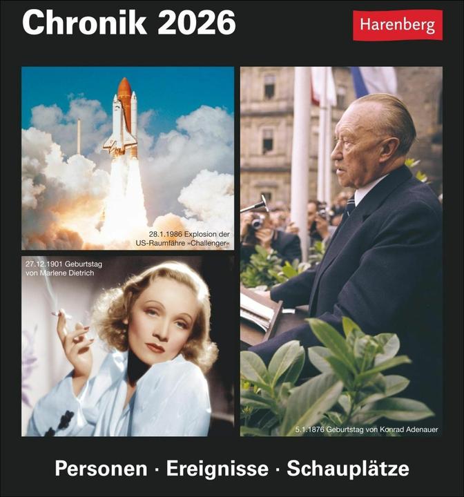 Produktbild Harenberg Chronik Tagesabreisskalender 2026 - Kulturkalender - Personen, Ereignisse, Schauplätze (Deutsch)