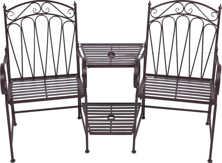 Garden Pleasure Garden bench Rinjani 950467 rust brown metal 157.0 cm