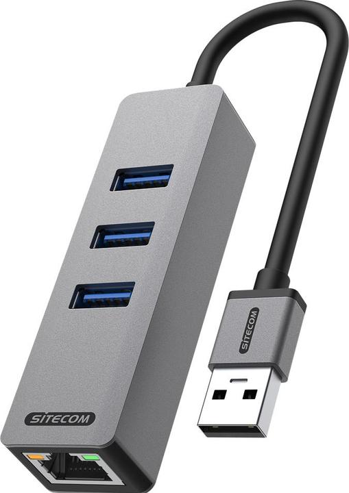 Actual product image Sitecom AD-1007 USB-A to Ether +3x USB hub (USB-A)