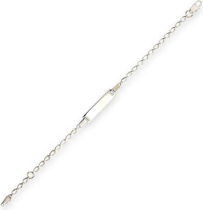 Actual product image JGZ ID bracelet with engraving (14 cm, 18 carat white gold 750)