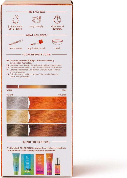 Image du produit Khadi Couleur de cheveux aux herbes (Cuivre)