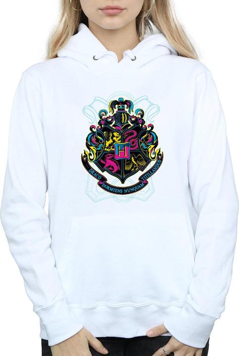 Image du produit - Sweat à capuche NEON HOGWARTS CREST - Femme (L)
