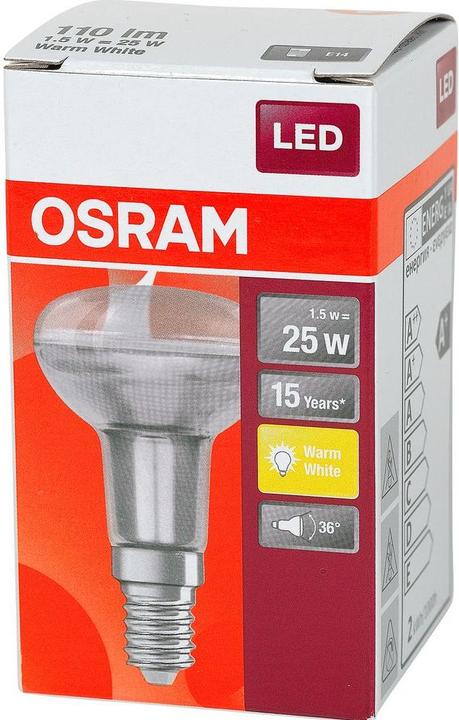 Produktbild Osram Star R50 (E14, 1.50 W, 110 lm, 1 x, F)