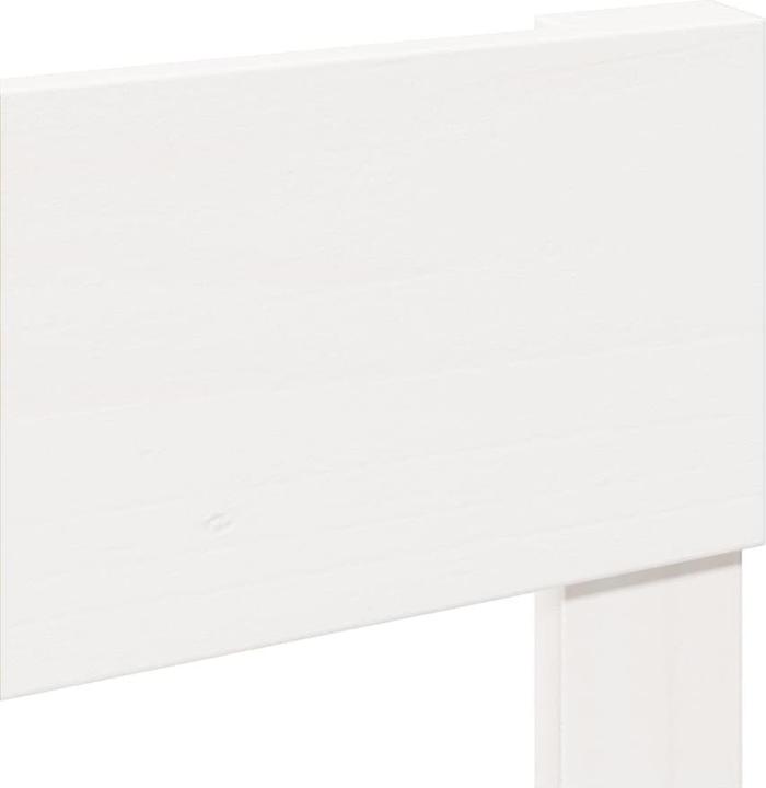 Image du produit VidaXL Lit en bois massif Lit en bois Lit palette Tête de lit Blanc 200x200cm Pin (200 x 200 cm)