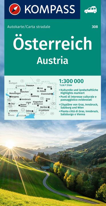 Produktbild Autokarte Österreich 1:300.000