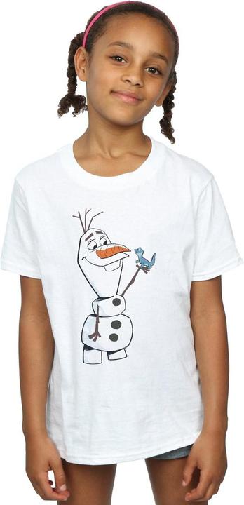 Actual product image Disney Girls Frozen 2 Olaf And Salamander Cotton T-Shirt (140, 146)