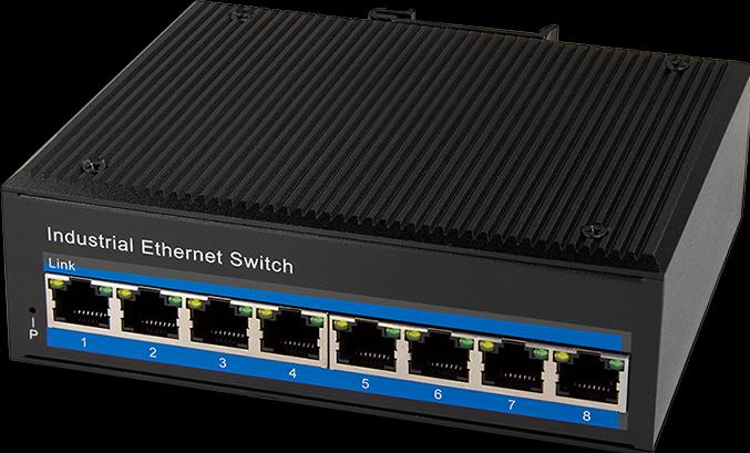 Produktbild LogiLink NS200 Industrieller Fast Ethernet Switch 8-Port 10/100 Mbps Hutschienenmontage (8 Ports)