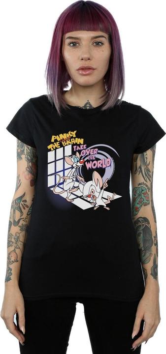Actual product image Universal Textiles Womens/Ladies Pinky And The Brain Take Over The World Cotton T-Shirt (L)