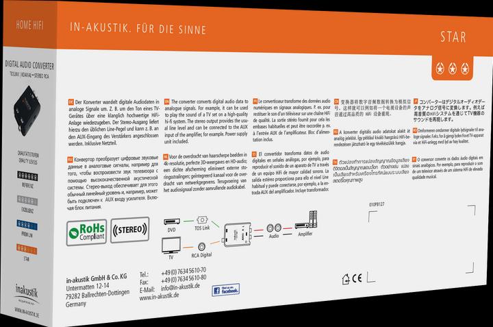 Productafbeelding Inakustik Ster Audio Converter (Digitaal -> Analoog)