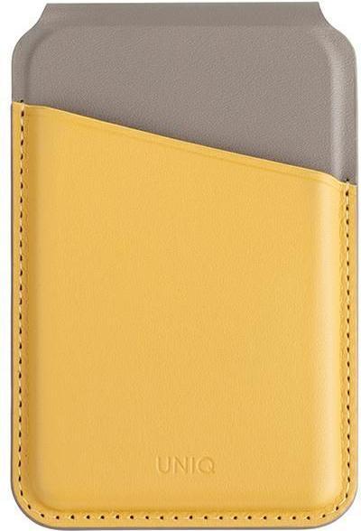 Produktbild Uniq Lyden DS magnetyczny portfel RFID i stojak na telefon żółto-szary/canary yellow-flint grey