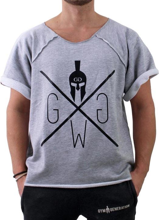Actual product image Gym Generation Retro Bodybuilding T-Shirt Grey (L)