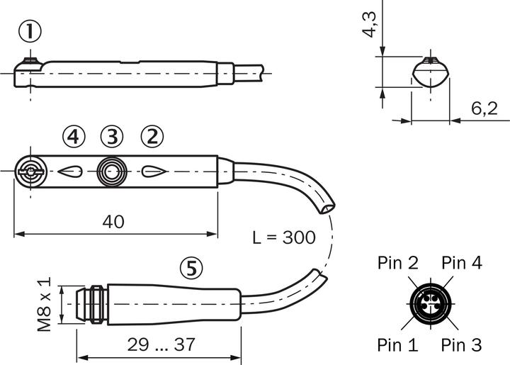 Actual product image Sick MZ2Q-FTZPS-KP0 Sensors for T-slot cylinders, MZ2Q-FTZPS- MZ2QFTZPSKP0 (Sensor)
