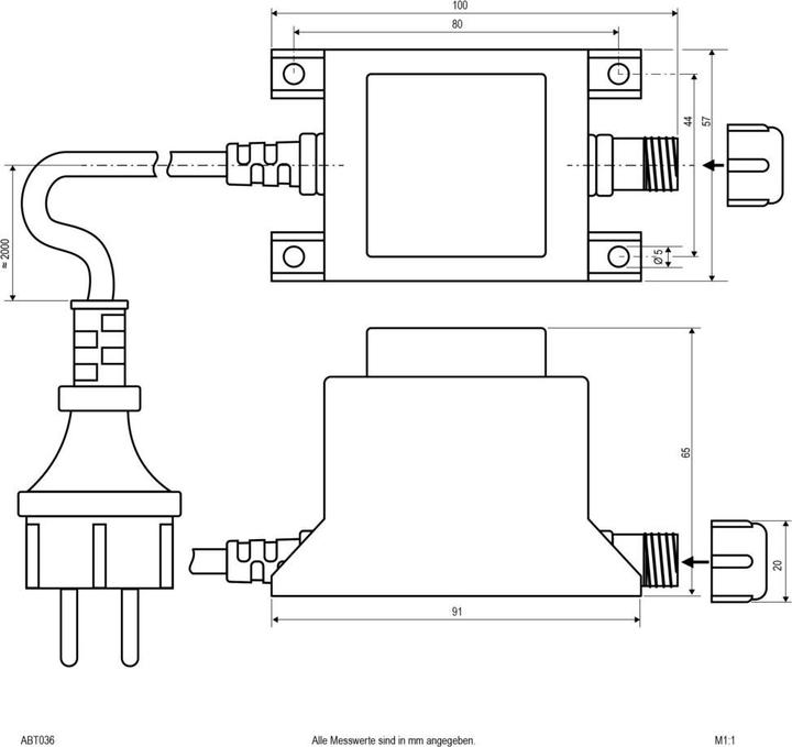 Image du produit EVN ABT036 noir Transformateur IP44 36VA